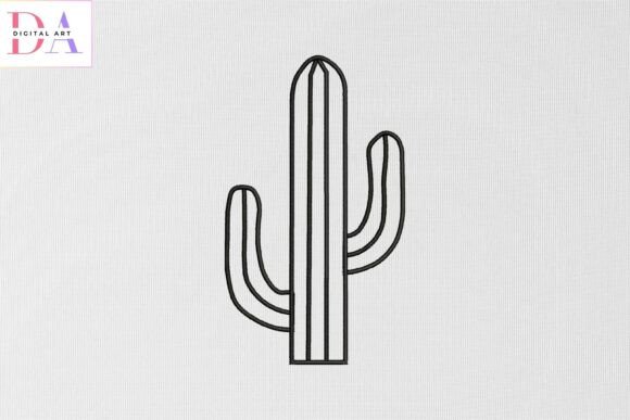 Cactus Outline: A Minimalist Embroidery Design Worth Adding