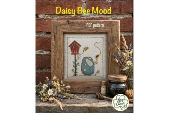 Daisy Bee Mood Cross Stitch Pattern PDF