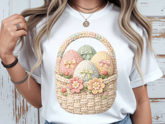 Embroidery Faux Yarn Crochet Easter PNG