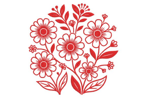 Flowers Embroidery Design