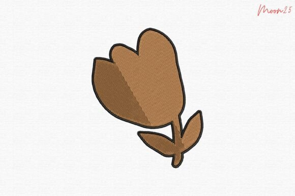 Minimal Brown Flower: Elegant Simplicity for Handmade Gifts